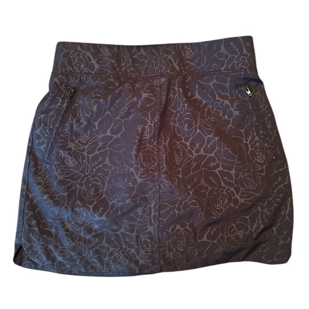 Orvis Black And‎ Gray Skort Shorts Women's Zip Pockets Size Small Golf